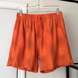 BLACKBOUGH Orange men’s printed elastic waist swim beach summer‎ trunks shorts